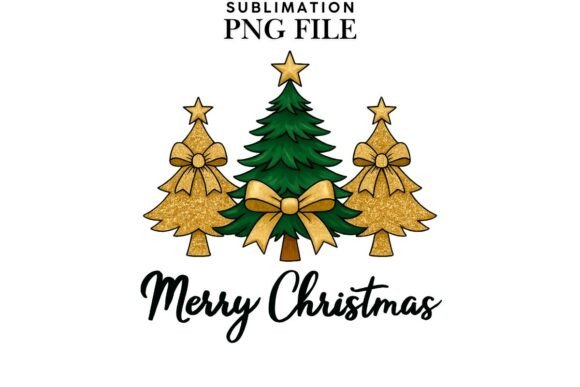 Christmas Trees Png Design: Festive Illustrations