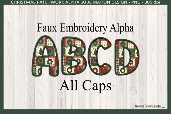 Christmas Wreath Faux Embroidery Alpha: Illustrations