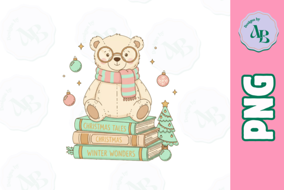 Cute Teddy Bear Christmas PNG: Festive Illustrations
