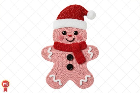 Faux Yarn Christmas Gingerbread Man Png: Illustrations Review