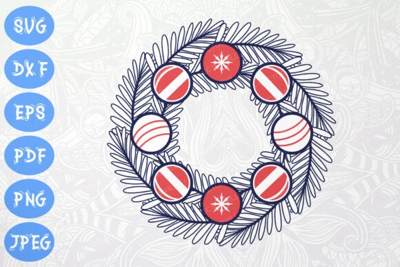 Festive Wreath SVG: Premium Illustrations