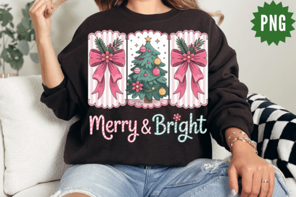 Floral Preppy Christmas Tree Bow PNG Review