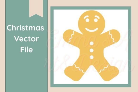 Gingerbread Man Christmas Vector: Freebies for Branding