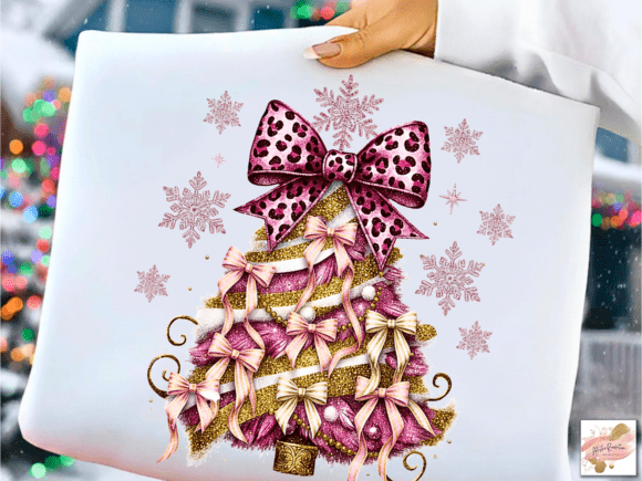 Glitter Coquette Tree: Festive Illustrations