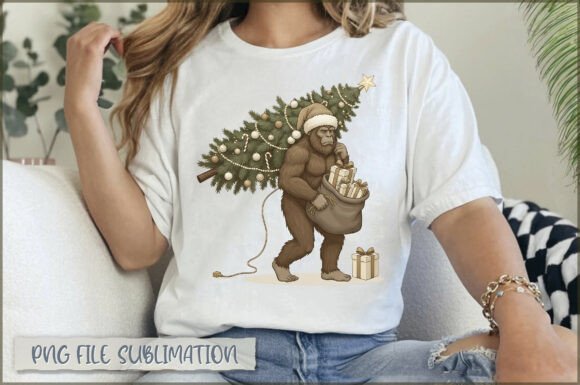 Review: Christmas Bigfoot Carrying Tree PNG for Embroidery