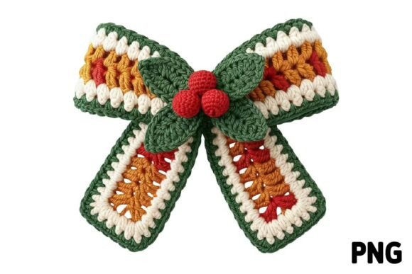 Review: Christmas Crochet Bow PNG for Illustrations