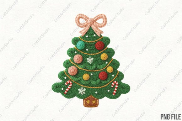 Review: Coquette Faux Yarn Christmas Tree PNG for Embroidery