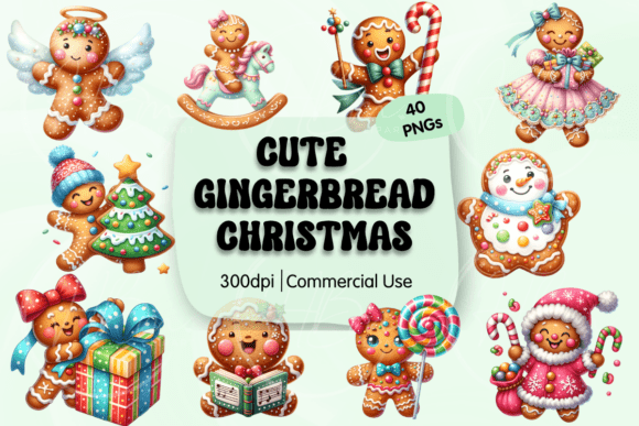 Reviewing Christmas Gingerbread Cookie Illustrations