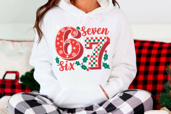 Reviewing Christmas Six Seven SVG, 6 7 Meme PNG Illustrations
