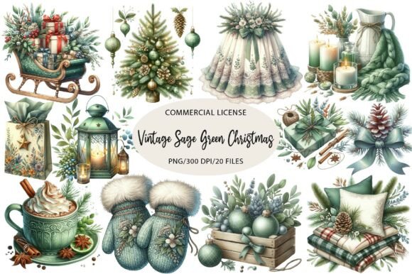 Reviewing Watercolor Vintage Sage Green Christmas for Stitchers