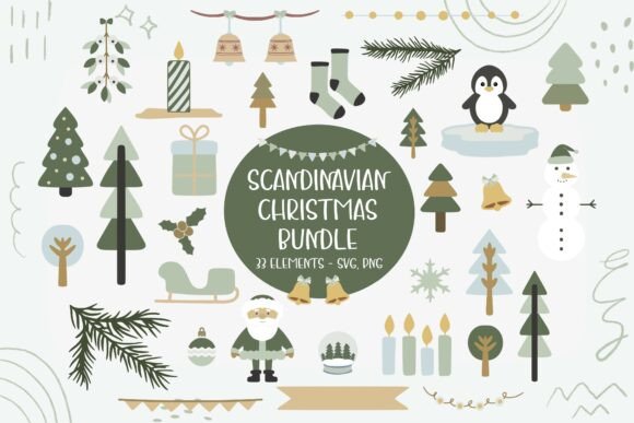 Scandinavian Christmas SVG Clipart Bundle Review